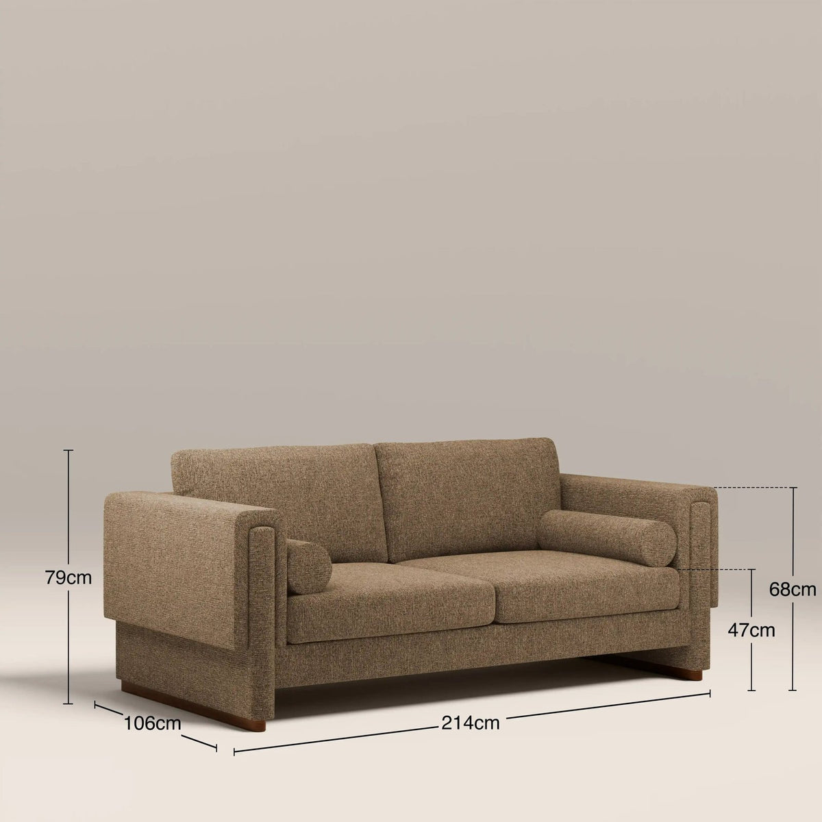Ava 3 Seater Sofa Laura Ashley UK | Speckled Cappuccino Boucle