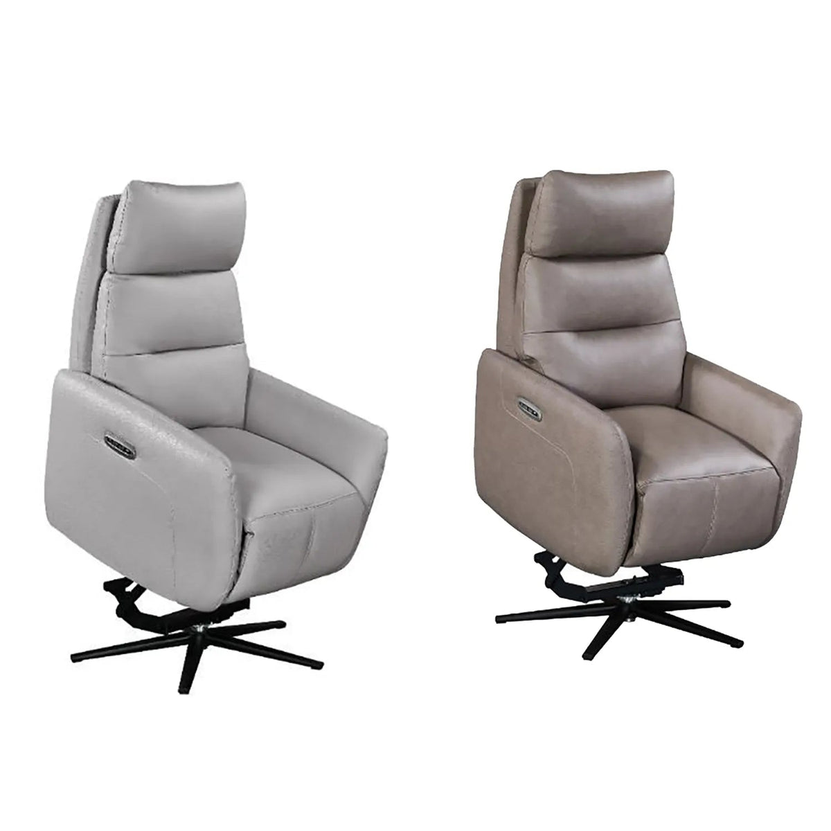 Aveline Leather Swivel Lift & Recliner Chair – Grey or Taupe – LauraAshley