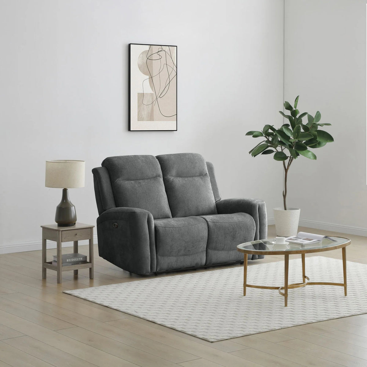 Bentley Grey Fabric 2 Seater Recliner Sofa – Laura Ashley