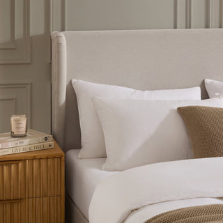 Berkeley Ottoman Storage Black & Feather Bed - Natural