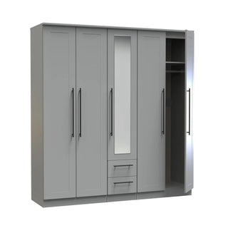 Beverly 5 Door Wardrobe with Mirror & Drawers – Laura & Ashley