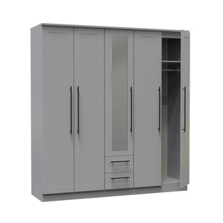 Beverly 5 Door Wardrobe with Mirror & Drawers – Laura & Ashley