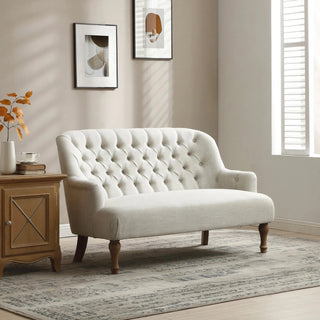 Bia Traditional Cream Linen LauraAshley Fabric 2 Seater Sofa