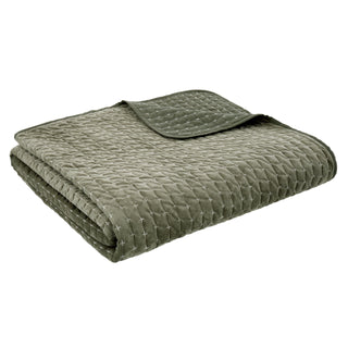 Bianca Attica Velvet Laura Ashley UK Bedspread - Green