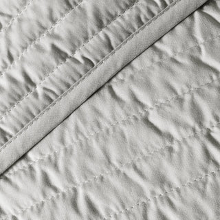 Bianca Quilted Lines Bedspread - Silver Grey – Laura Ashley