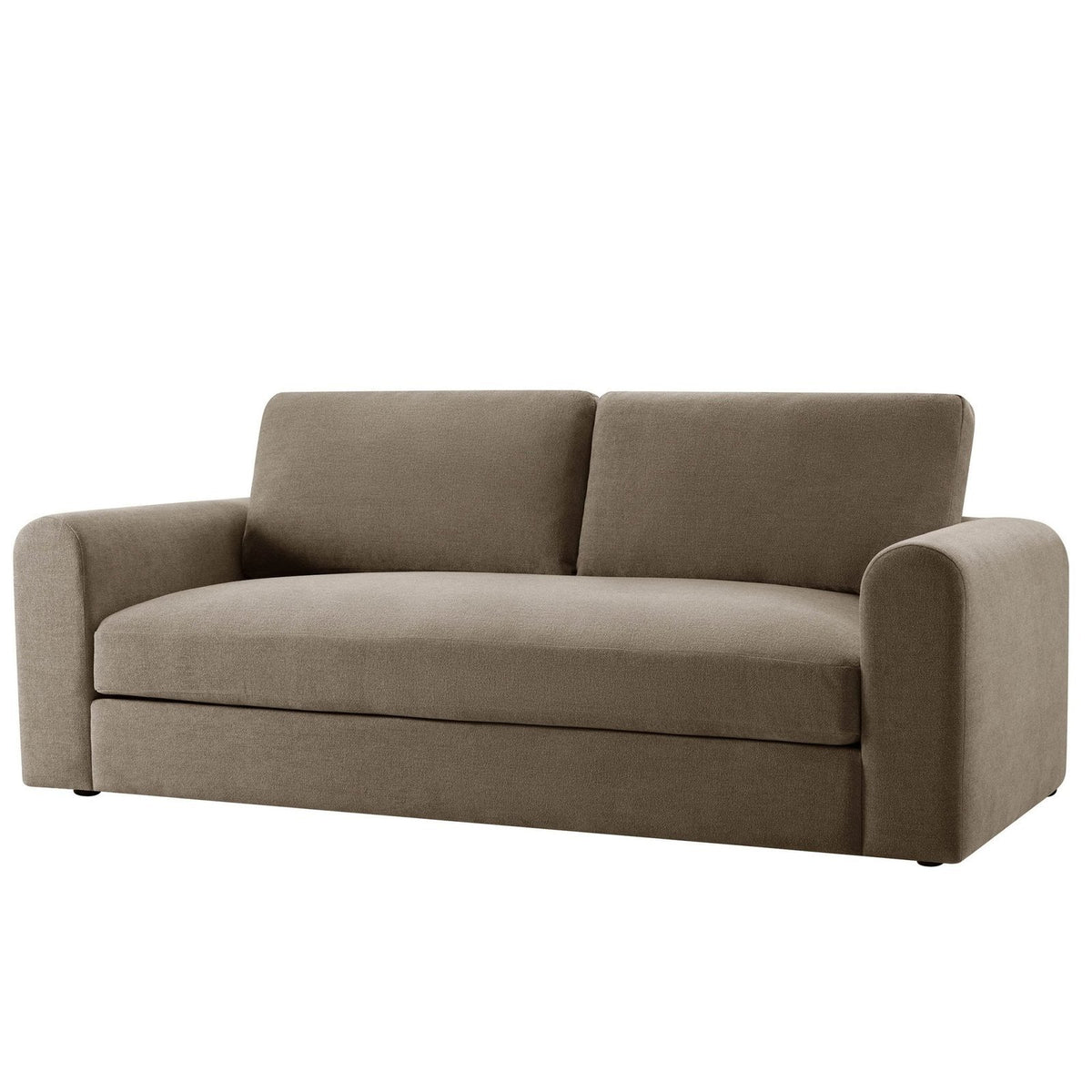 Black & Feather Antalya 3 Seater Sofa - Chenille Mushroom