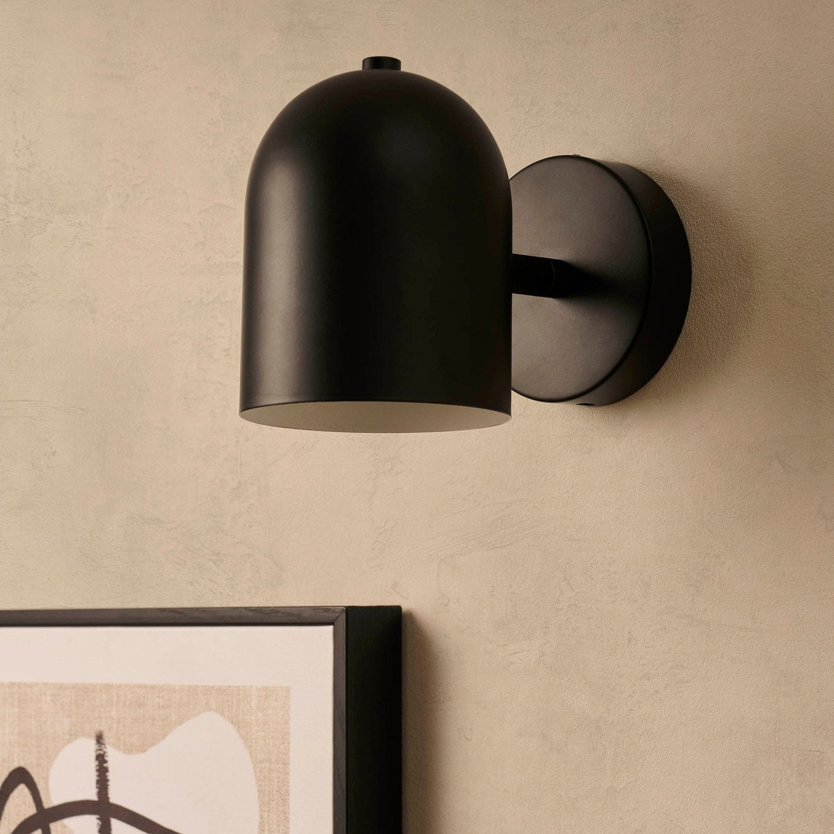 Black & Feather Arden LED Rechargeable Wall Light - Black