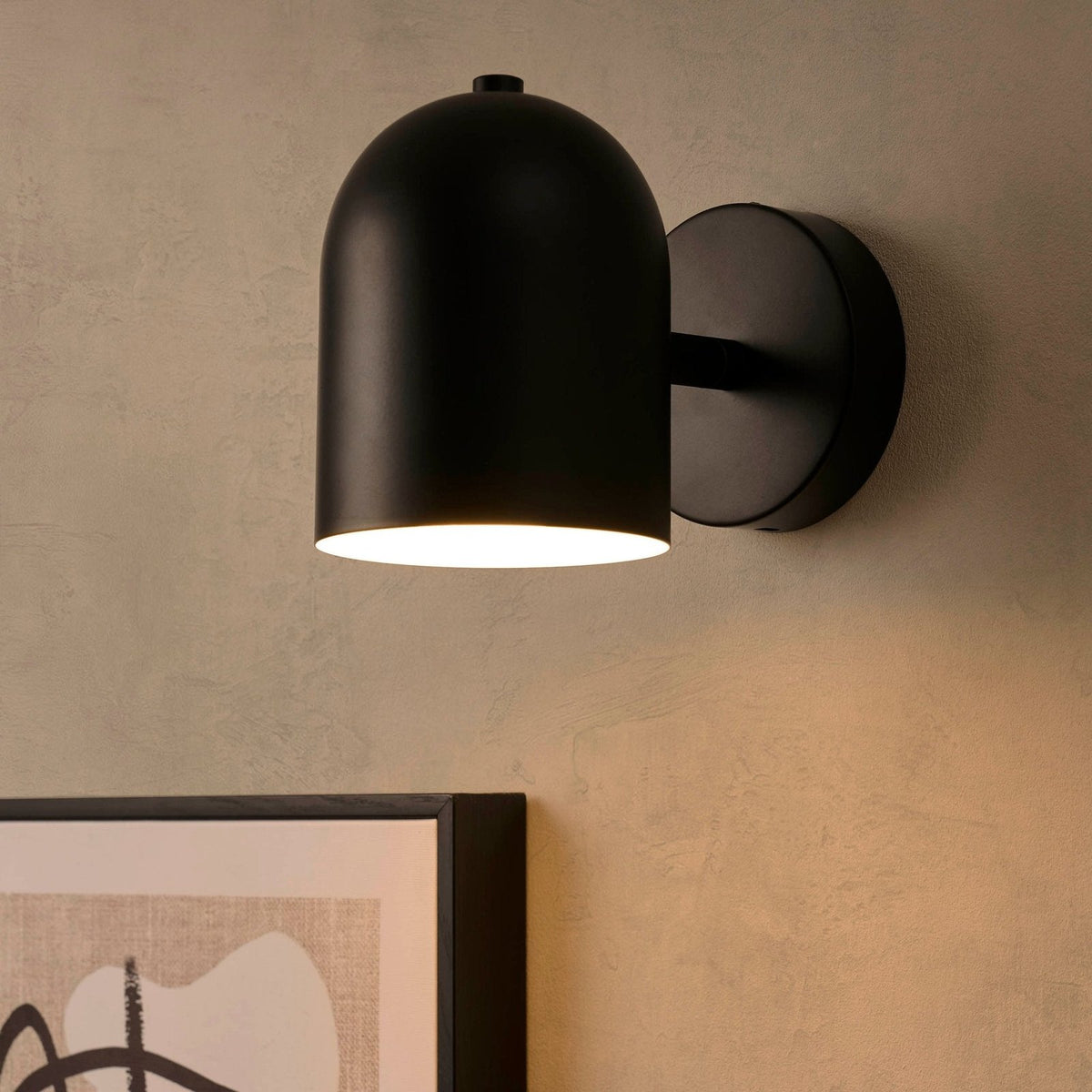 Black & Feather Arden LED Rechargeable Wall Light - Black