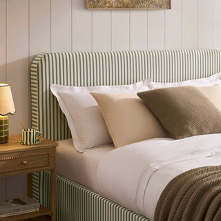 Black & Feather Ascot Ottoman Storage Bed - Sage Stripe