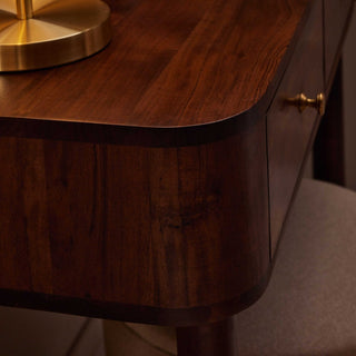 Black & Feather Avery Acacia Wood Dressing Table Console - Walnut