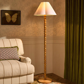 Black & Feather Betsy Pine Wood Floor Lamp - Natural