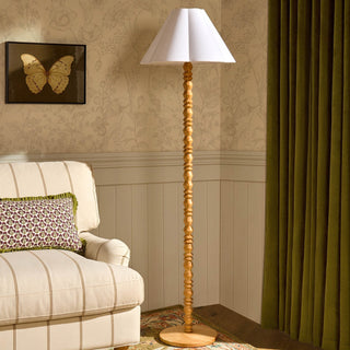 Black & Feather Betsy Pine Wood Floor Lamp - Natural