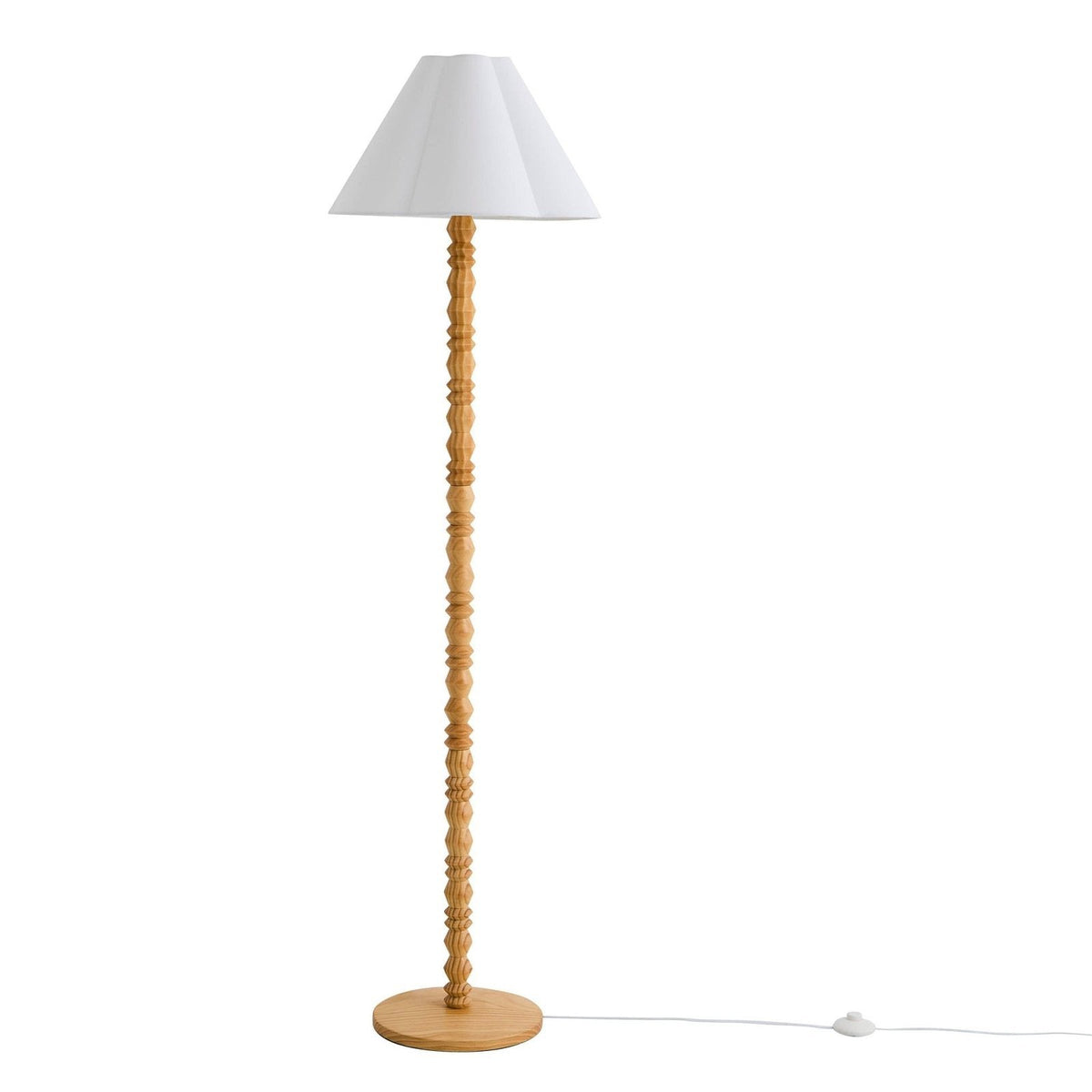 Black & Feather Betsy Pine Wood Floor Lamp - Natural
