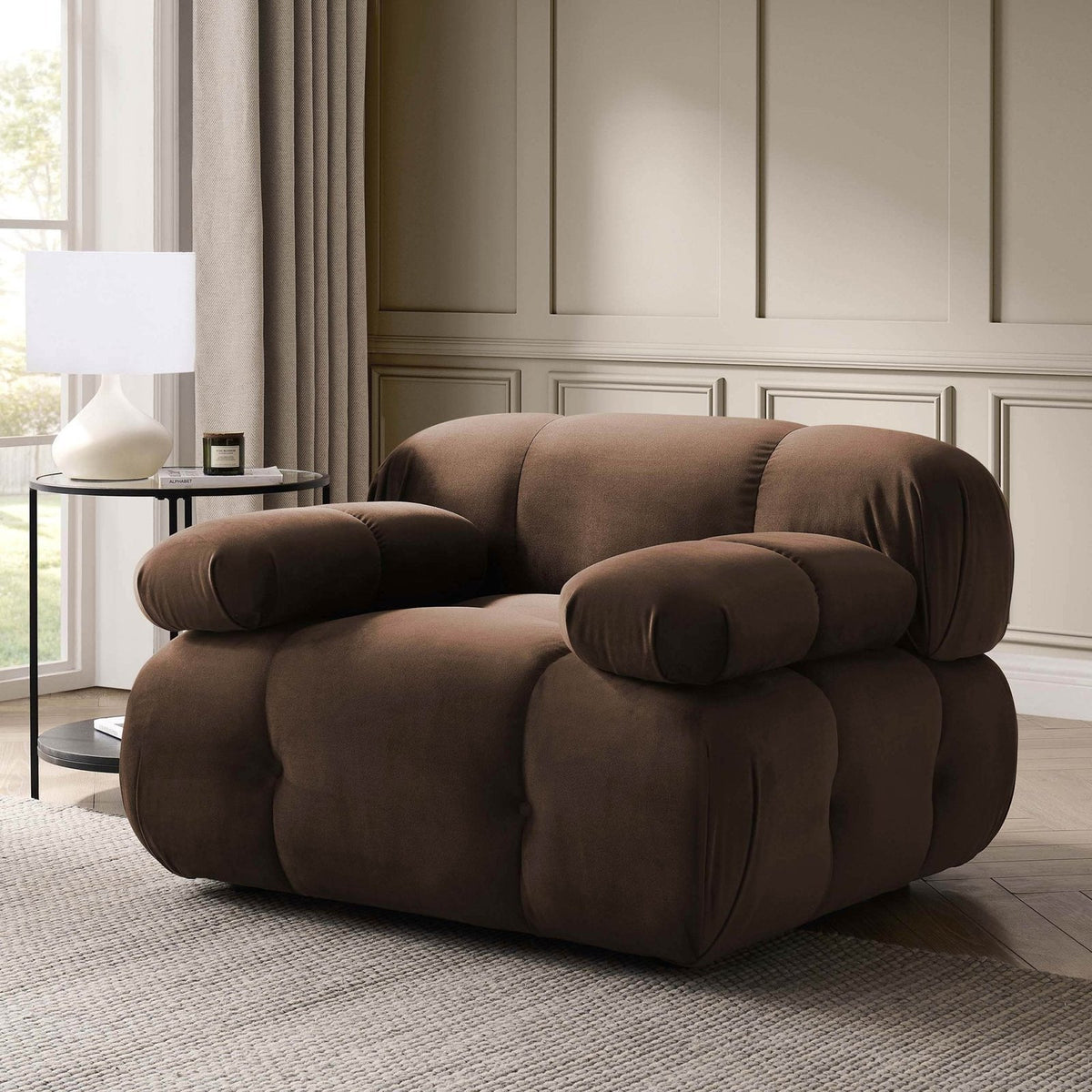 Black & Feather Bondi Armchair - Cappuccino