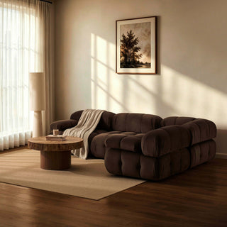 Black & Feather Bondi Small Right Hand L Shape Sofa - Cappuccino