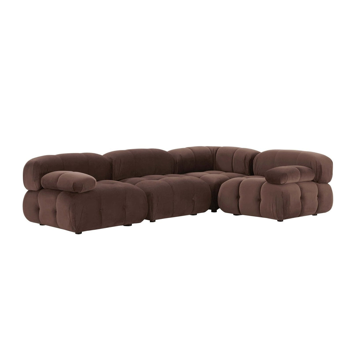 Black & Feather Bondi Small Right Hand L Shape Sofa - Cappuccino
