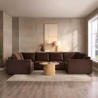 Black & Feather Brooklyn U-Shape Sofa - Cappuccino