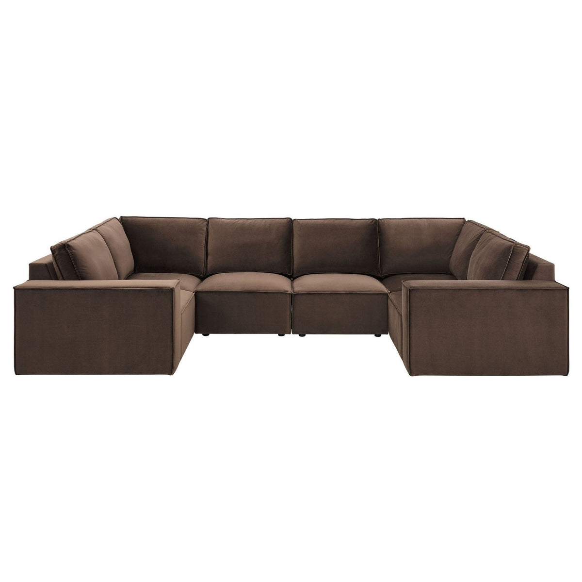 Black & Feather Brooklyn U-Shape Sofa - Cappuccino