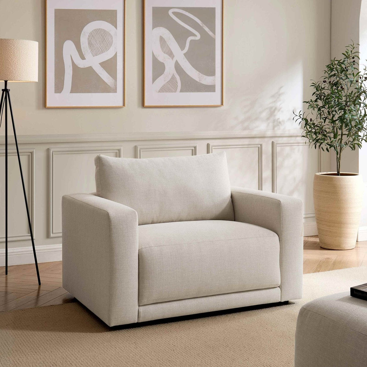 Black & Feather Chicago Loveseat - Beige