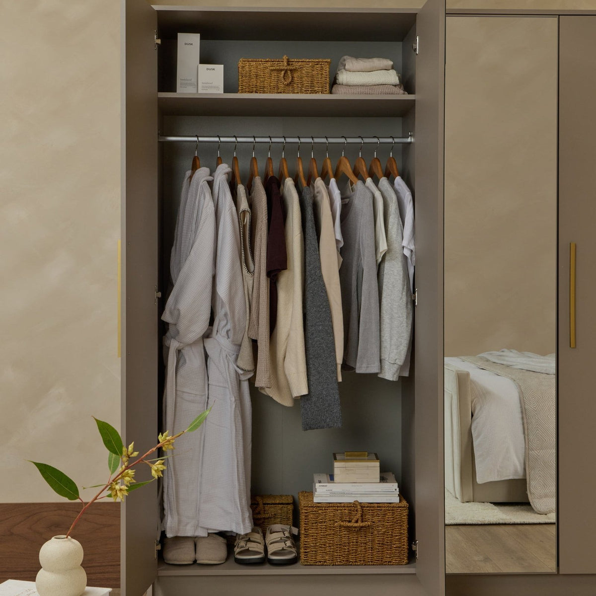 Black & Feather Darcey 4 Door Wardrobe - Taupe