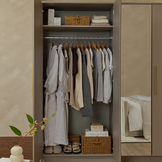 Black & Feather Darcey 4 Door Wardrobe - Taupe