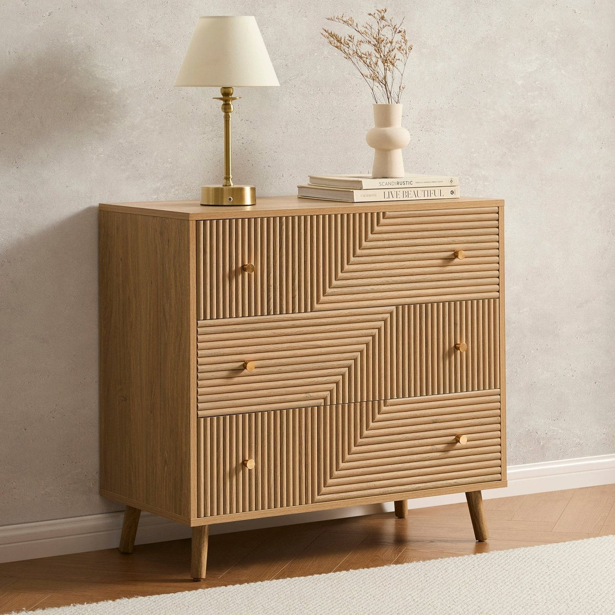 Black & Feather Dora 3 Drawer Chest - Light Wood