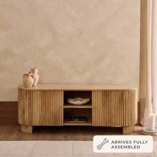 Black & Feather Finley Mango Wood Tv Unit for Tv Unit TVs up to 55" - Natural