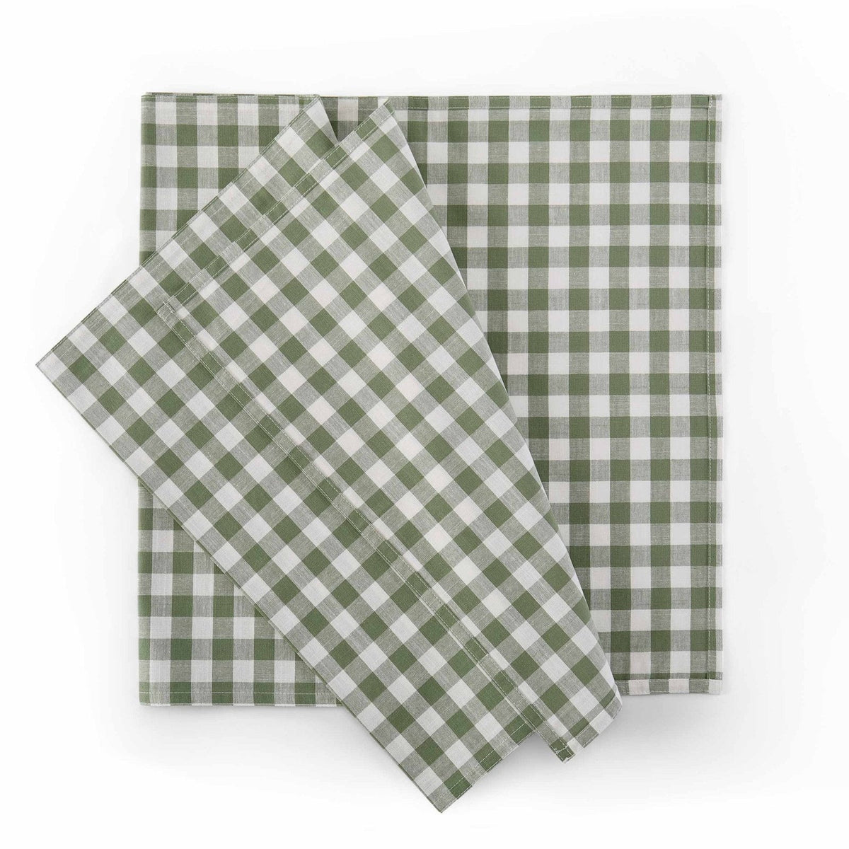 Black & Feather Gabriella Gingham Table Runner - Green
