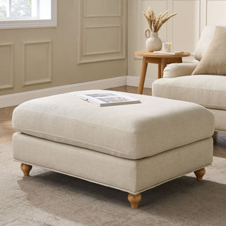 Black & Feather Hampshire Pouffe - Beige