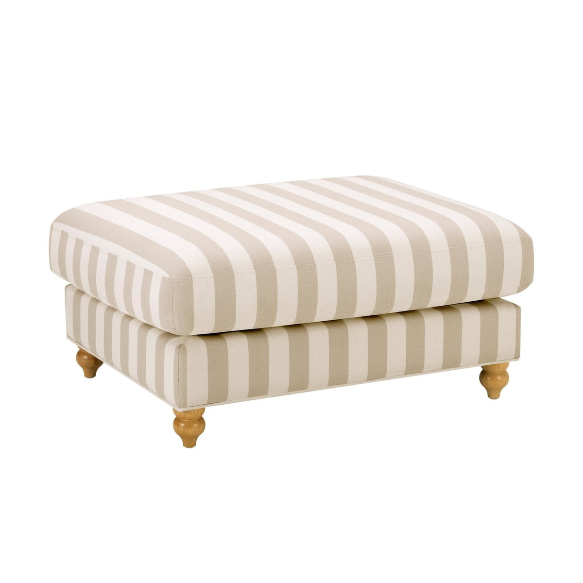 Black & Feather Hampshire Pouffe - Natural Stripe