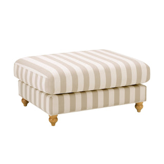Black & Feather Hampshire Pouffe - Natural Stripe