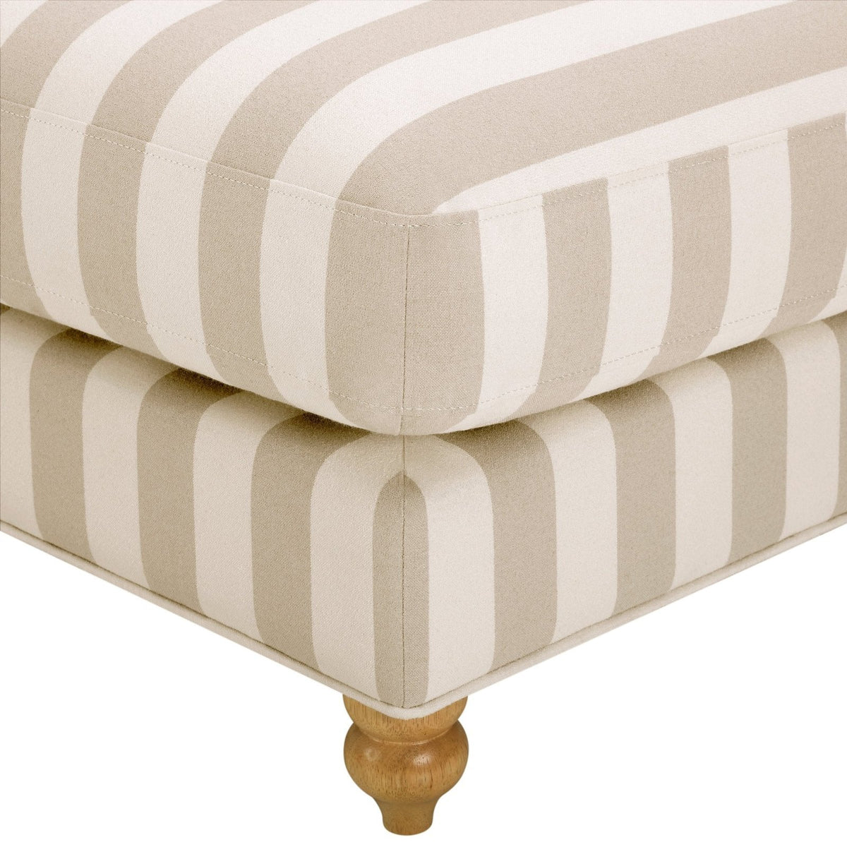 Black & Feather Hampshire Pouffe - Natural Stripe