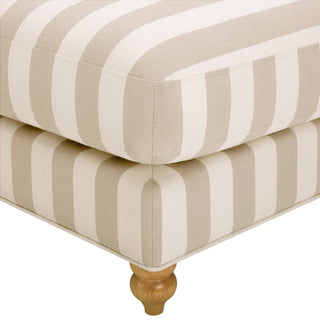 Black & Feather Hampshire Pouffe - Natural Stripe