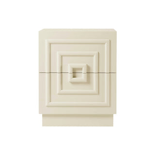 Black & Feather Harlow 2 Drawer Bedside Table - Cream