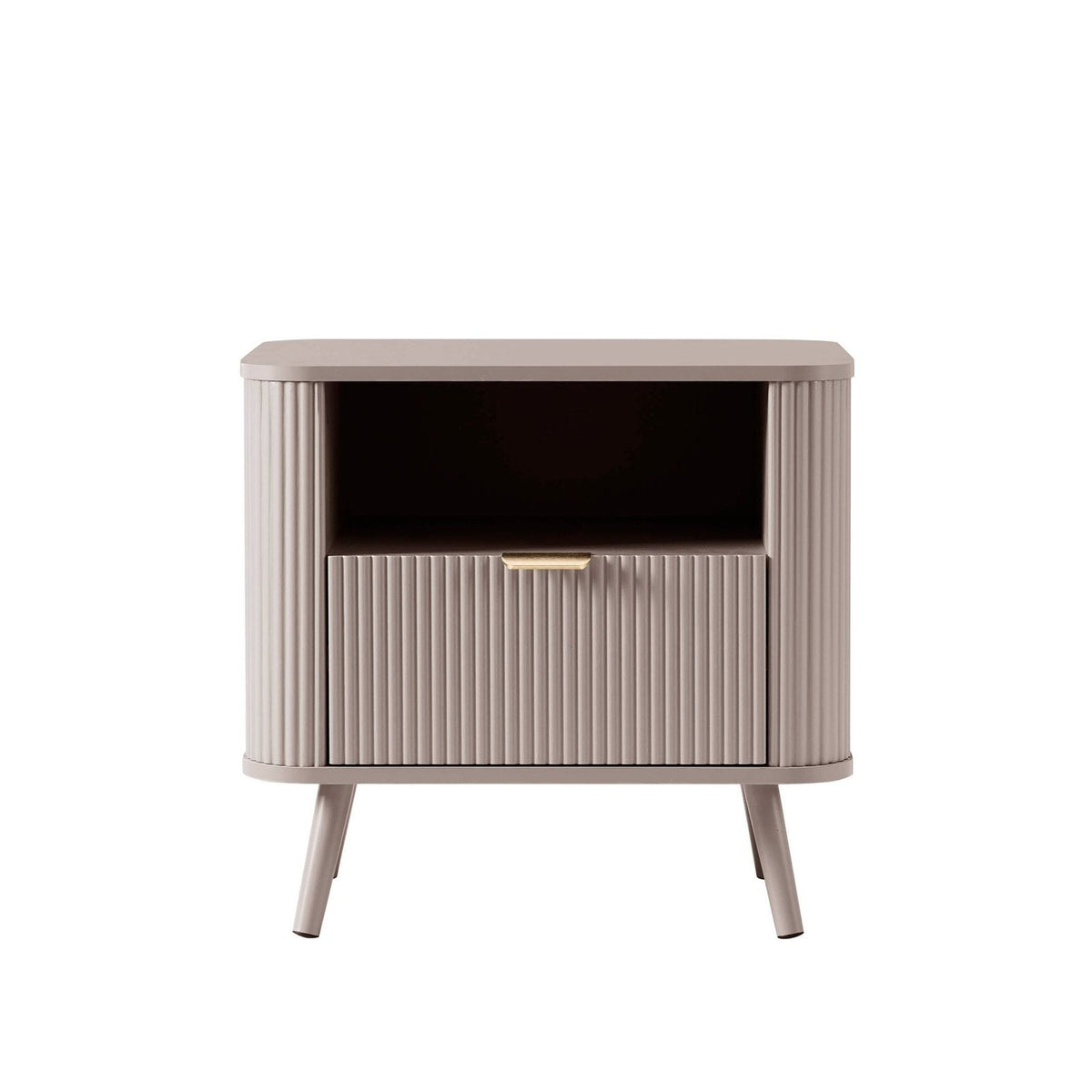 Black & Feather Hattie 1 Drawer Bedside with Shelf - Taupe