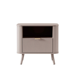Black & Feather Hattie 1 Drawer Bedside with Shelf - Taupe