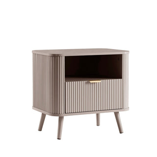 Black & Feather Hattie 1 Drawer Bedside with Shelf - Taupe