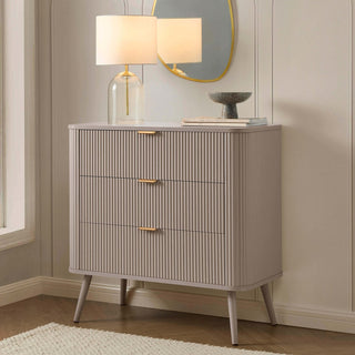 Black & Feather Hattie 3 Drawer Small Chest - Taupe