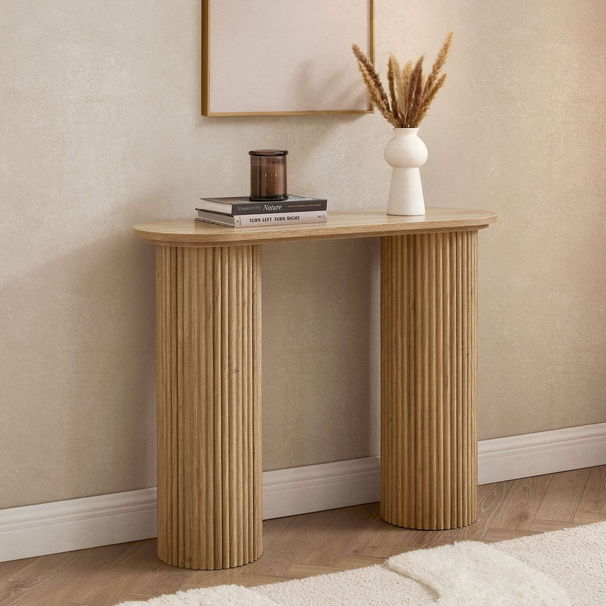 Black & Feather Hattie Console Table - Light Wood
