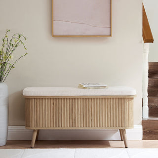 Black & Feather Hattie Storage Bench - Light Wood