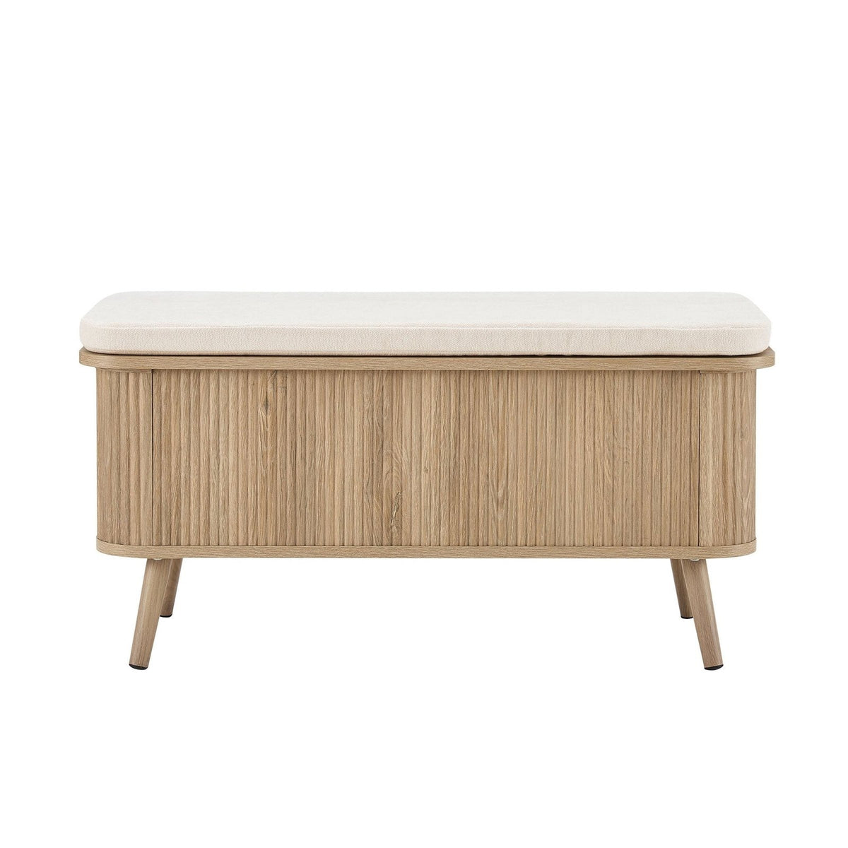 Black & Feather Hattie Storage Bench - Light Wood