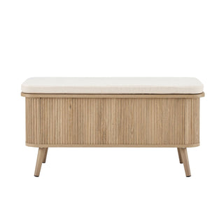 Black & Feather Hattie Storage Bench - Light Wood