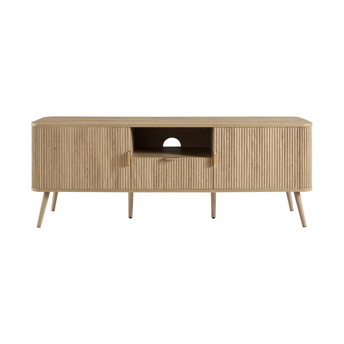 Black & Feather Hattie TV Unit for TVs up to 65"- Light Wood
