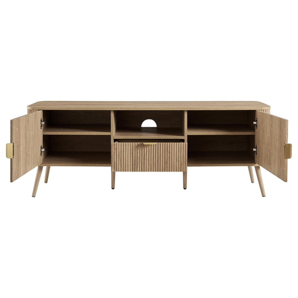 Black & Feather Hattie TV Unit for TVs up to 65"- Light Wood