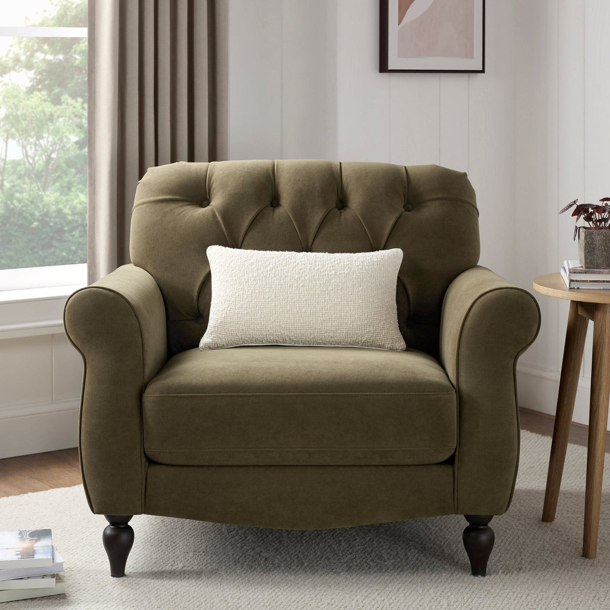 Black & Feather Hebden Armchair - Olive Green