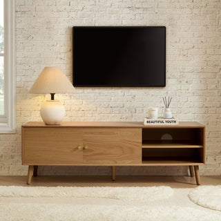 Black & Feather Heidi Oak Tv Unit for TVs up to 60" - Light Wood
