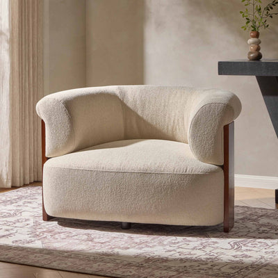 Black & Feather Jemima Accent Chair - Sand Boucle