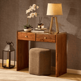 Black & Feather Kirsten Stool - Chenille Mushroom