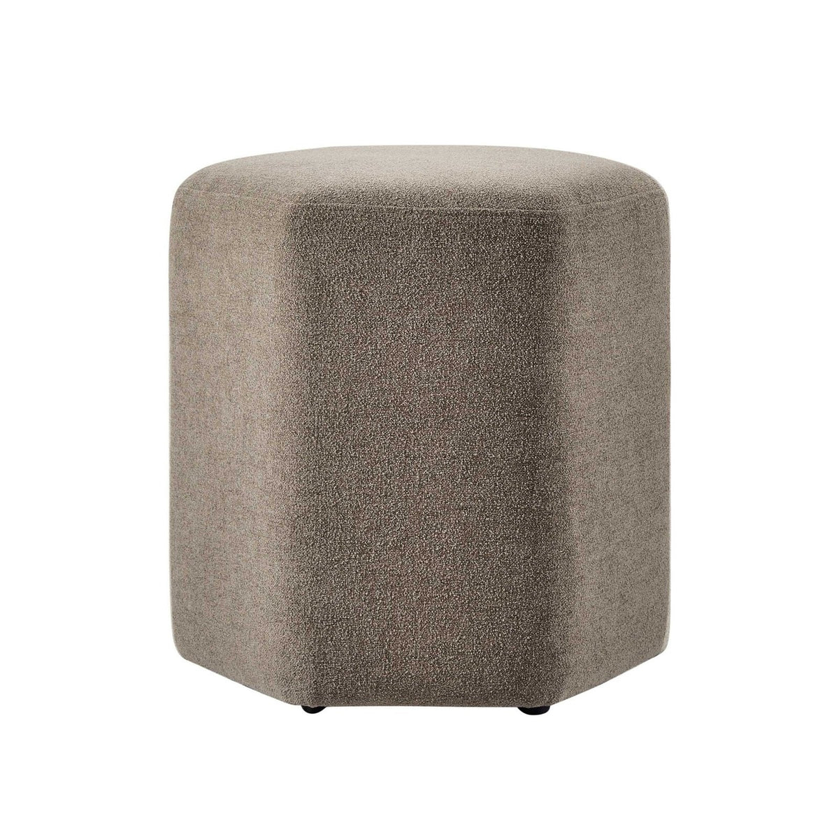 Black & Feather Kirsten Stool - Chenille Mushroom