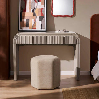 Black & Feather Kirsten Stool - Chenille Oatmeal